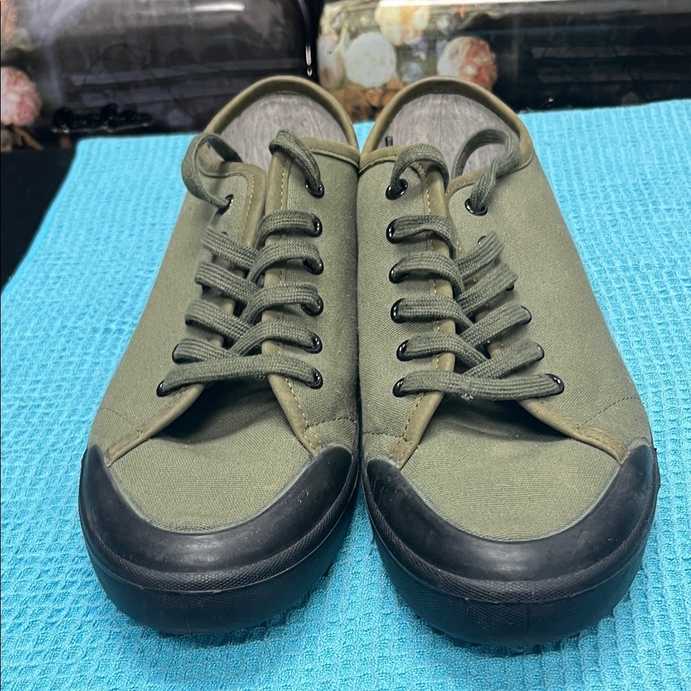 Rag & Bone Green Standard Issue  Canvas Men's Sneakers Men’s Size 10.5 - Picture 4 of 7